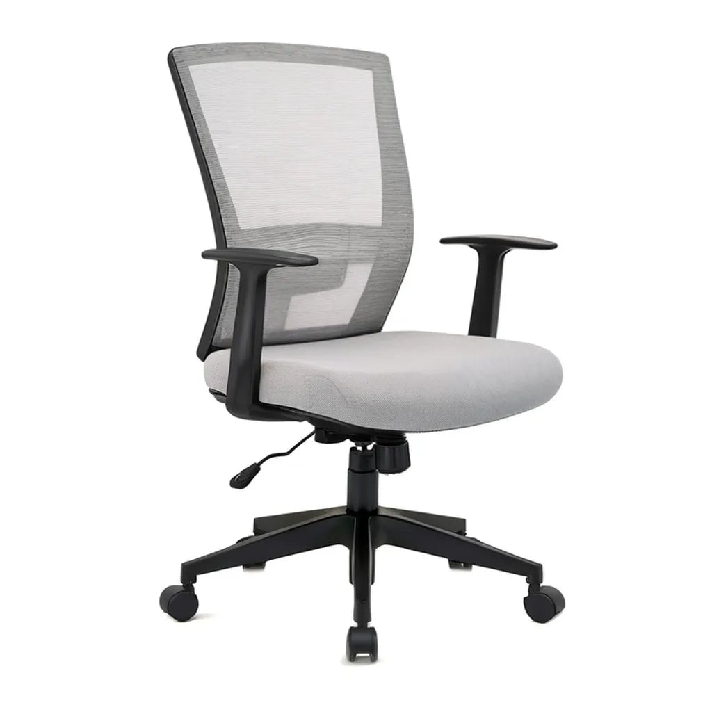 Krzesło biurowe, Ergonomiczne krzesło biurowe z oparciem oparcia w szarej oczkach 60 x 60 x 112- 122 cm