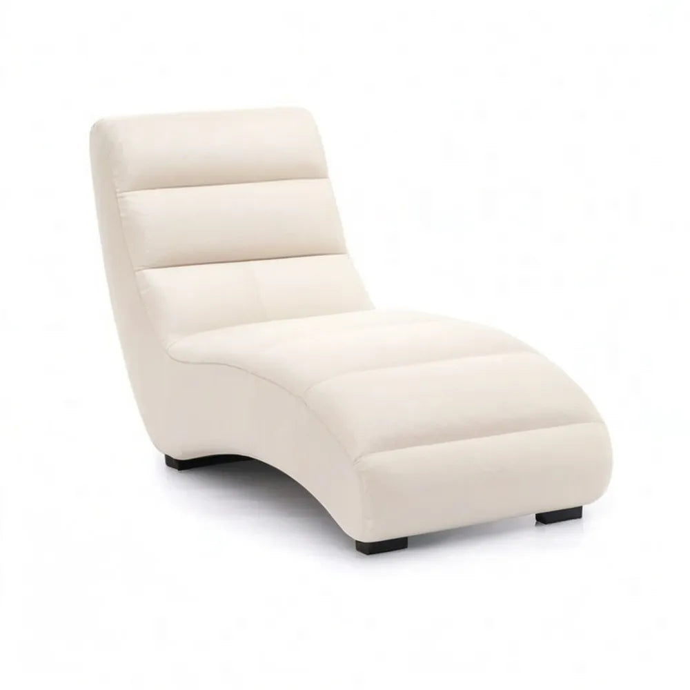 Szezlong, Chaiselongue 75 x 160 x 85 cm z pokrywą z tkaniny w Beige Relaxliege