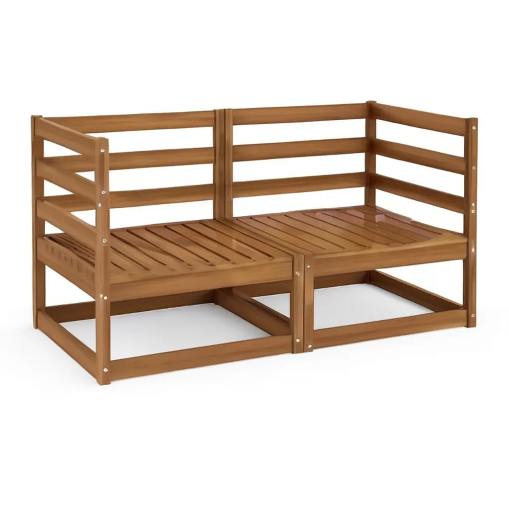 sofa 2-osobowa ogrodowa z litego drewna acacia Brązowy 110 x 65 x 70 cm